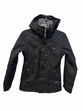 Burton women’s black dry ride hooded snowboard jacket size XS